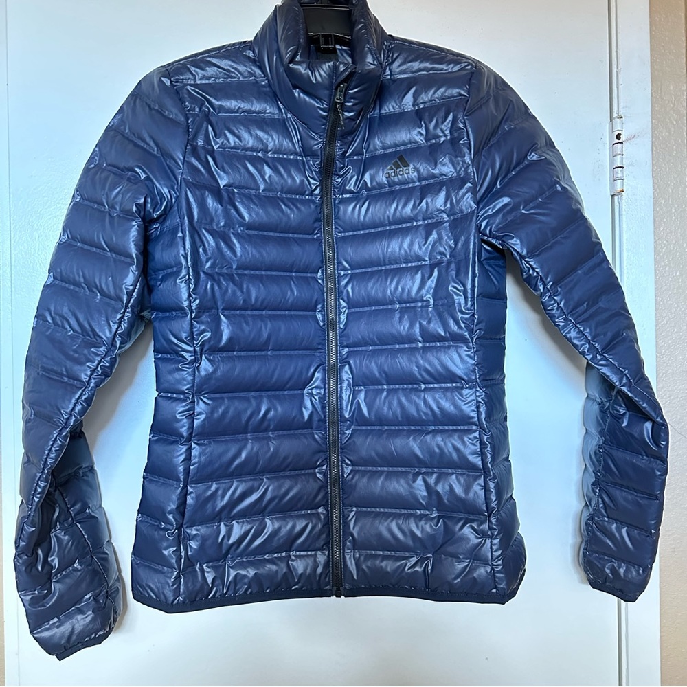 NWOT Adidas Women’s Blue Long Sleeve Puffer Jacket - Size Small